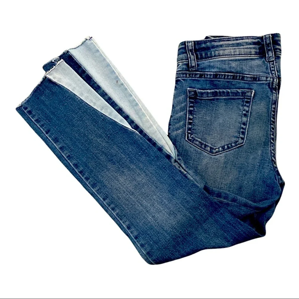 Cat & Jack Girls'‎ Blue Wash Denim Jeans with Light Wash Inset Panels Girls 12